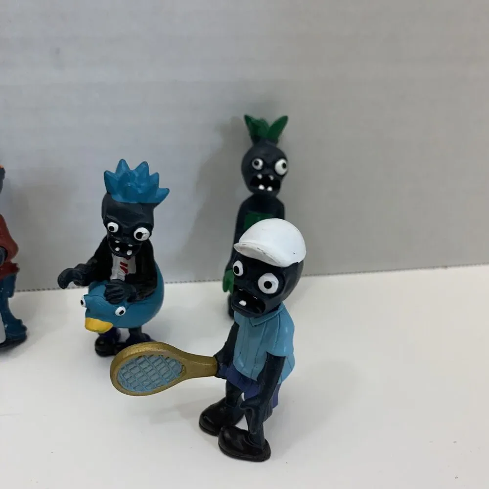 Lot Of 10 Flower Vs Zombies PVC Figurine Cake Toppers